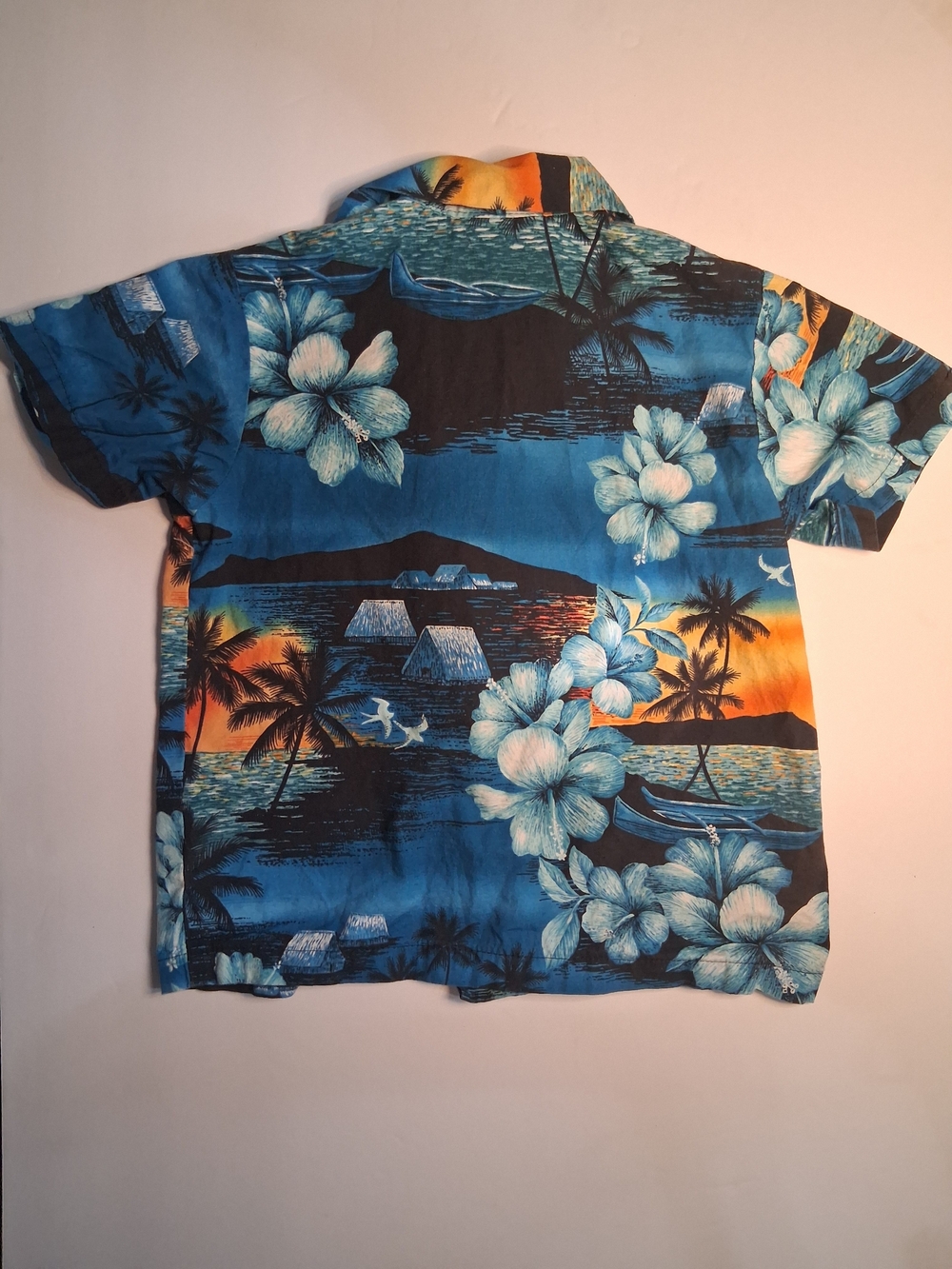 RJC Sportswear Hawaiian Sunset Shirt Blue Kids 4 Tropical - Picture 4 of 5